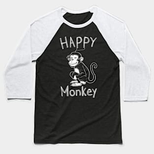 Happy Monkey Baseball T-Shirt